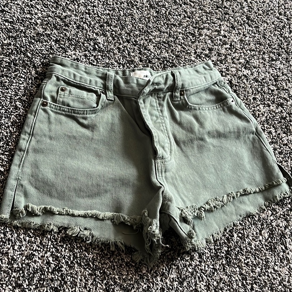 Womens green shorts